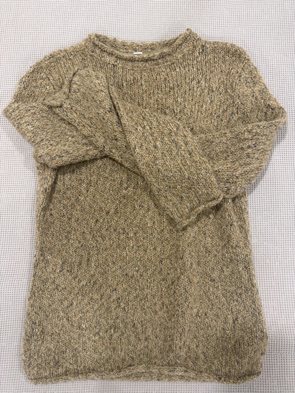 Charter Club Marled Tan Crewneck Sweater
